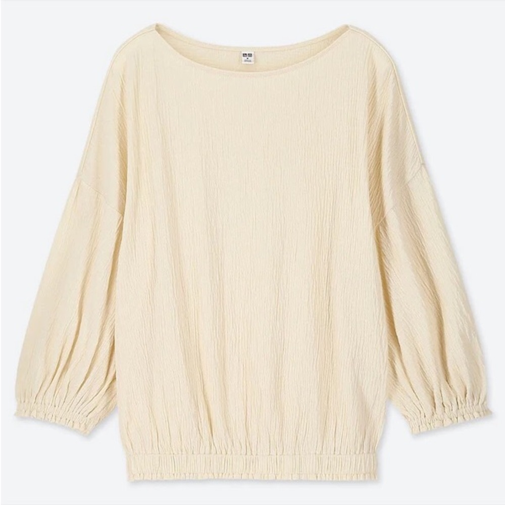 Uniqlo Crepe Gather Half Sleeve T-Shirt
